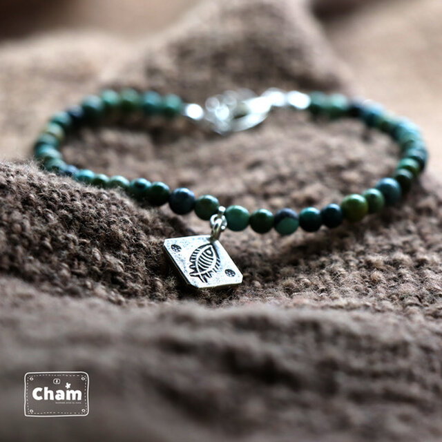 選べるチャーム ターコイズアンクレット メンズアンクレット