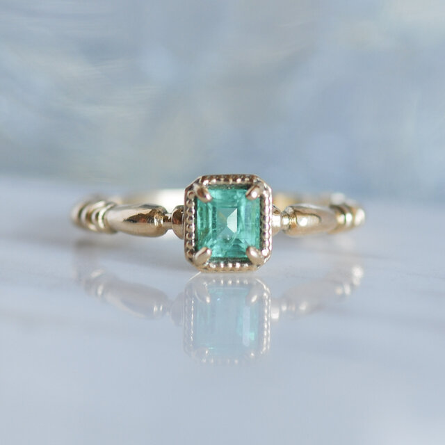 emerald エメラルド リング / K10YG【1点限り】