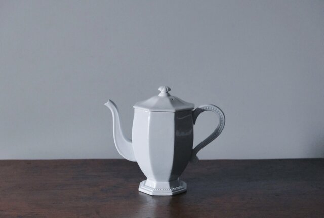 Creil&Montereau 水色 オクトゴナル カフェティエール フランス