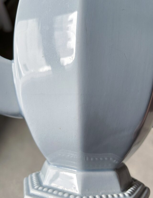 Creil&Montereau 水色 オクトゴナル カフェティエール フランス