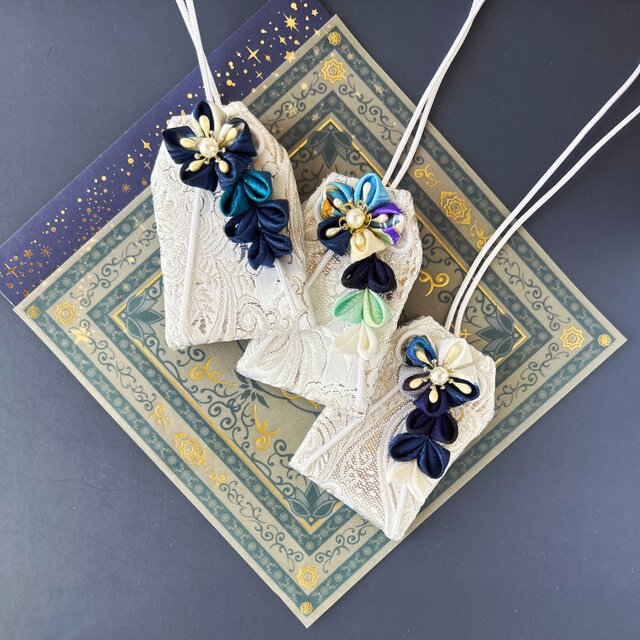 （星に願いを）元巫女が作る花のお守り袋