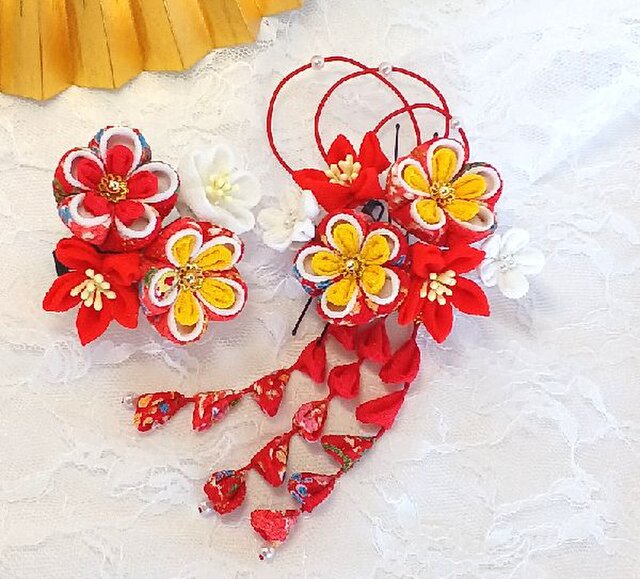 専用　七五三　希少　小さな櫛簪と黄花の簪セット　一本挿し　玉簪 専用 七五三 希少 小さな櫛簪と黄花の簪セット 一本挿し 玉簪