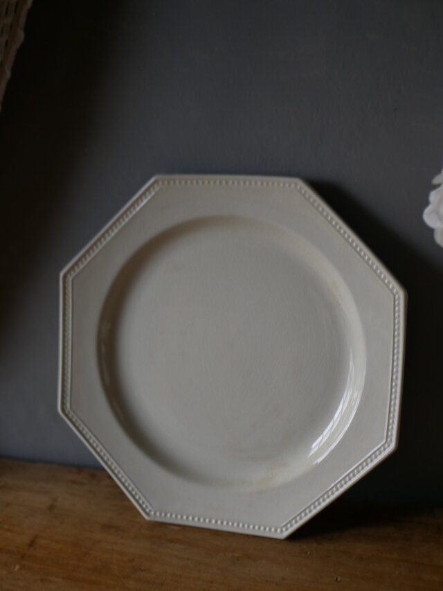 超希少 大皿 クレイユ モントロー オクトゴナル ラブラドール アンティーク 超希少 大皿 クレイユ モントロー オクトゴナル ラブラドール