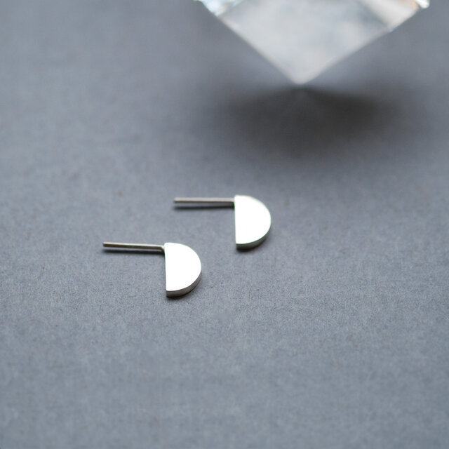 半月 ピアス シルバー925