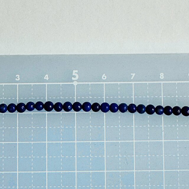 幸運と真実◇ラピスラズリ天然石ブレスレット｜ラウンド3mm×マンテル 