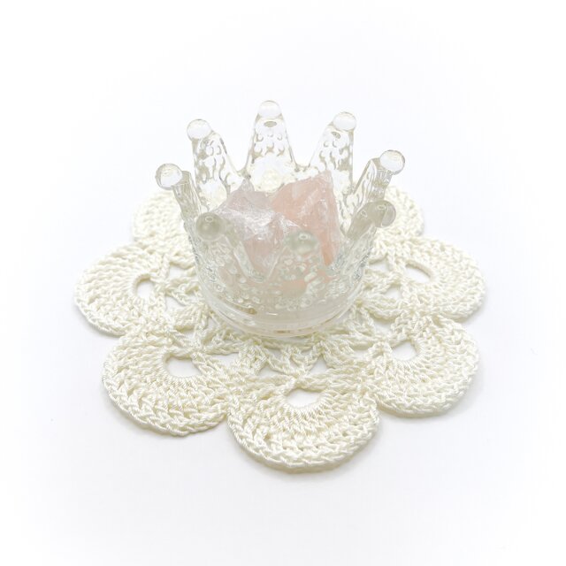 お花のレースドイリー/075/ホワイト | iichi 日々の暮らしを心地よく