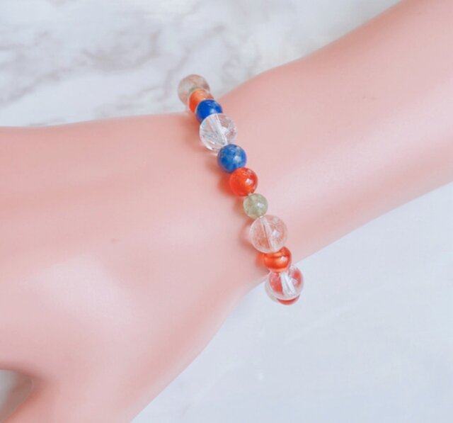 春色♡パステルネオンカラーのセレナイトブレス ブレスレット