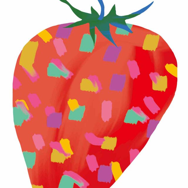 Veryストロベリー　フルーツ　送料無料 　イラスト　A4〜A0　ポスター　アートポスター　アートsei検索新着順　3549