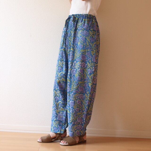 COTTON ブロックプリント インド綿 インナーパンツ *パープル* size