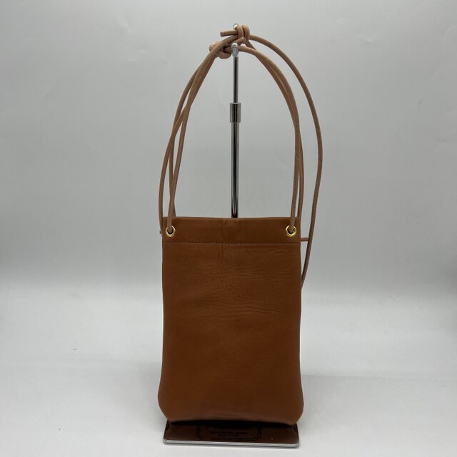 レザースマホショルダー（ハンドメイド／コンパクト／長財布◎／裏地有