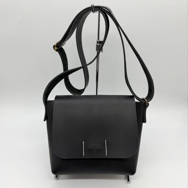 レザーフラップショルダーバッグS（ハンドメイド／コンパクト