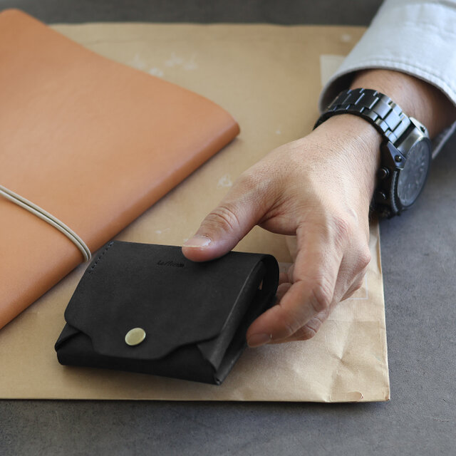 LF-031 お札が折れない鍵が入るコンパクト財布 マルゴー ×ヌメ革
