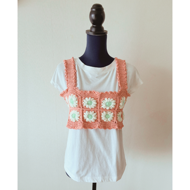 マーガレットモチーフビスチェ〜ご注文いただいてからのお作りとなります〜