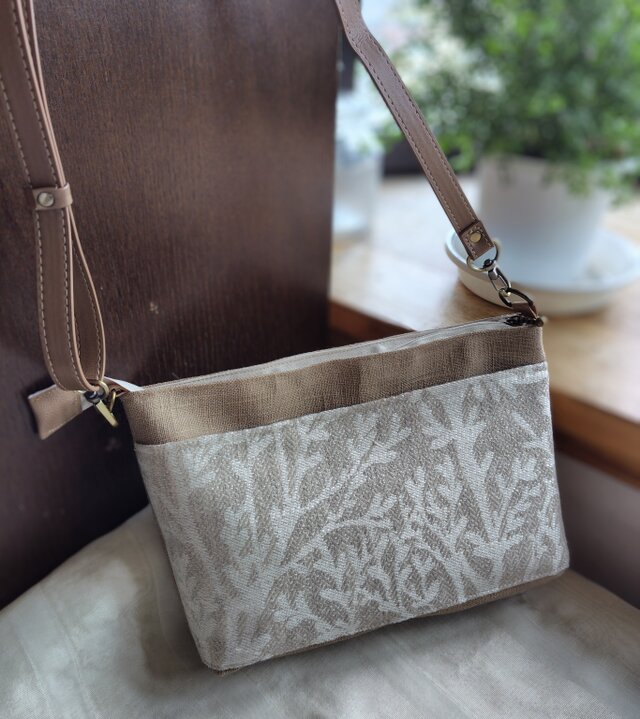イギリス*インテリアファブリック*リネン*ショルダーバッグ