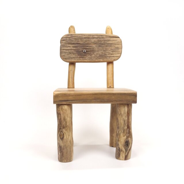 流木 アンティーク インテリア 温泉流木】釘が残るレトロ背もたれ椅子型流木飾り台 スタンド 木製