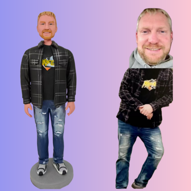 【オーダーメイド】 写真  フィギュア そっくりフィギュア プレゼント オリジナル 、男性、彼氏、夫、誕生日、記念日、手作