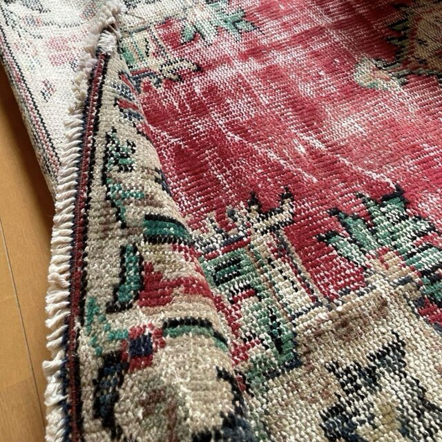 大判157×269 レアな絶妙カラー グレイ メダリオン トルコ