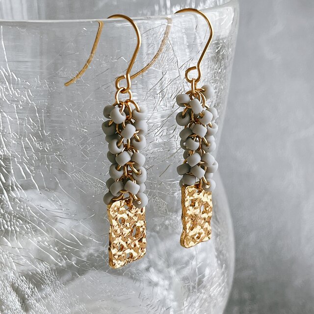 4color【ビーズリンクラインピアス orイヤリング】 | iichi 日々の