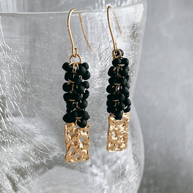 4color【ビーズリンクラインピアス orイヤリング】 | iichi 日々の