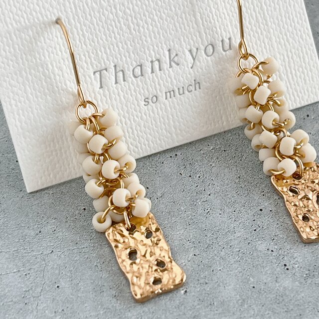 4color【ビーズリンクラインピアス orイヤリング】 | iichi 日々の