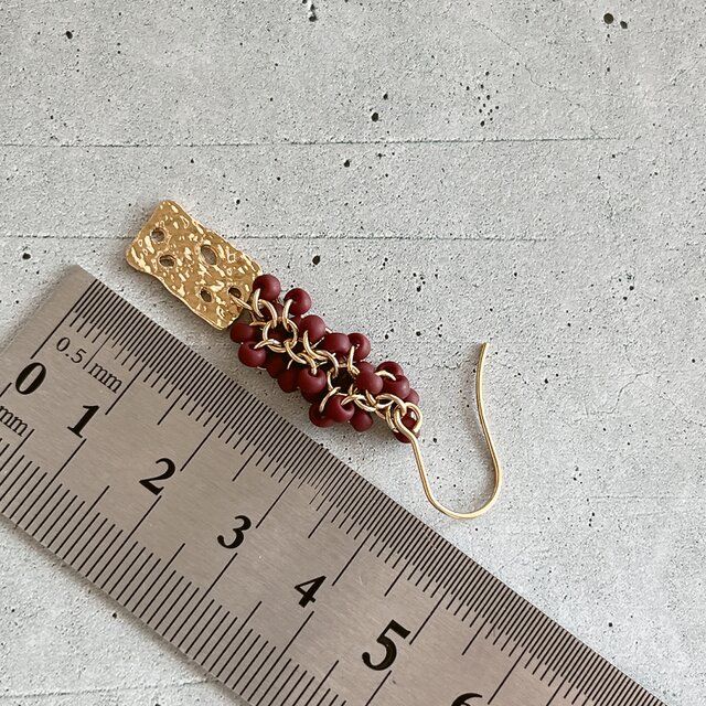 4color【ビーズリンクラインピアス orイヤリング】 | iichi 日々の