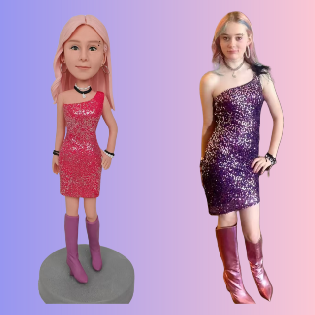 【オーダーメイド】 写真  フィギュア 似顔絵 フィギュア 女性、彼女、妻、旦那、誕生日、記念日、手作りプレゼント