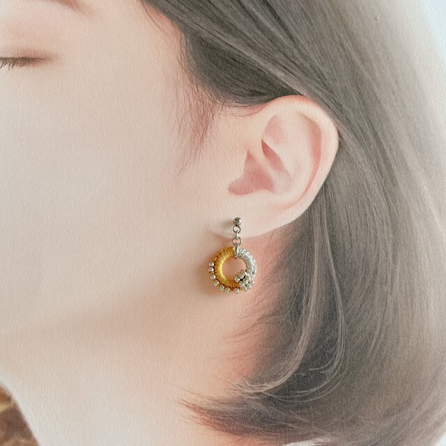 イヤリング ピアス AZUL BY MOUSSY | ダルメタルXシェイプドイヤリング (ピアス