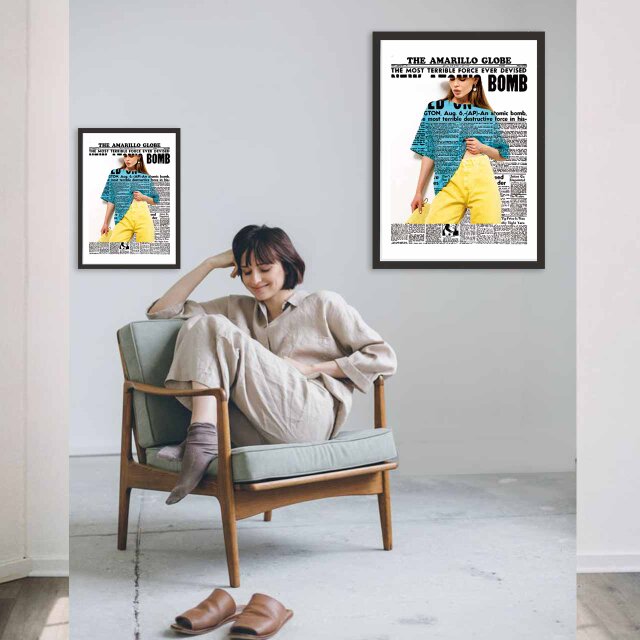 ニュースなカジュアル 送料無料 イラスト A4〜A0 ポスター アート