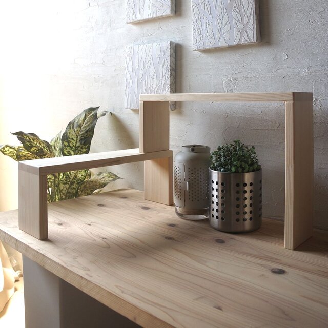 mamiさま専用ページ♡置き型2段シェルフ　他2点 mamiさま専用ページ♡置き型2段シェルフ 他2点 新サイズ 可動スリム