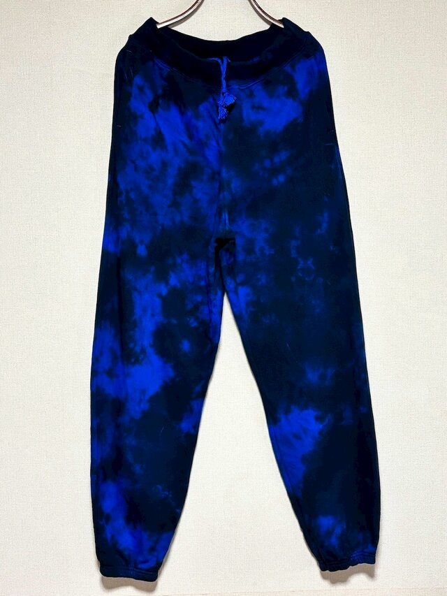 タイダイ スウェットパンツ Lサイズ ブラック×ブルー HD24-31 | iichi