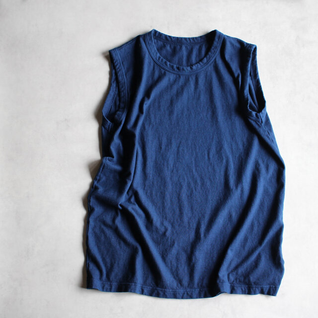 kito - organic tanktop / 群青色 / 藍染め