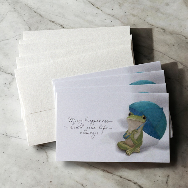 メッセージカード封筒セット(雨降りカエル)