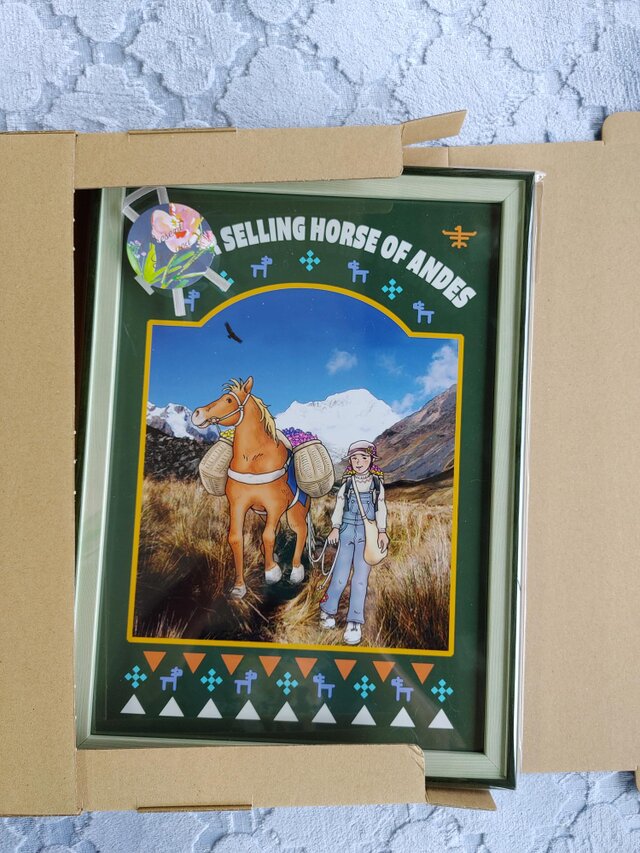 フレーム付き/アートポスター/そのままプレゼントに/すぐ飾れる/馬旅