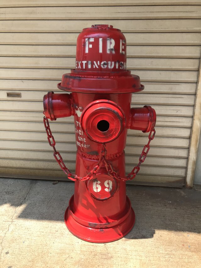 商標登録オリジナル済み立水栓消火栓風カバーエイジングレッド