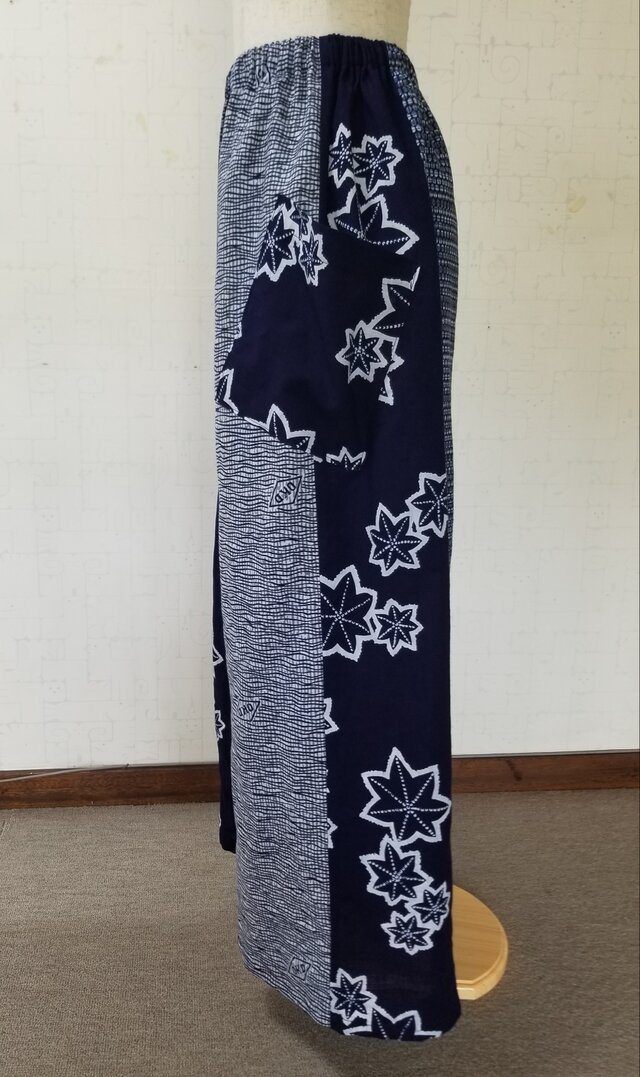 浴衣リメイク ワイドパンツ レースバッグセット！お値下げしました。 浴衣リメイク ワイドパンツ レースバッグセット！お値下げしま