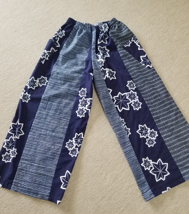 浴衣リメイク ワイドパンツ レースバッグセット！お値下げしました。 Sale浴衣リメイク ワイドパンツ | iichi 日々の暮らしを心地よく