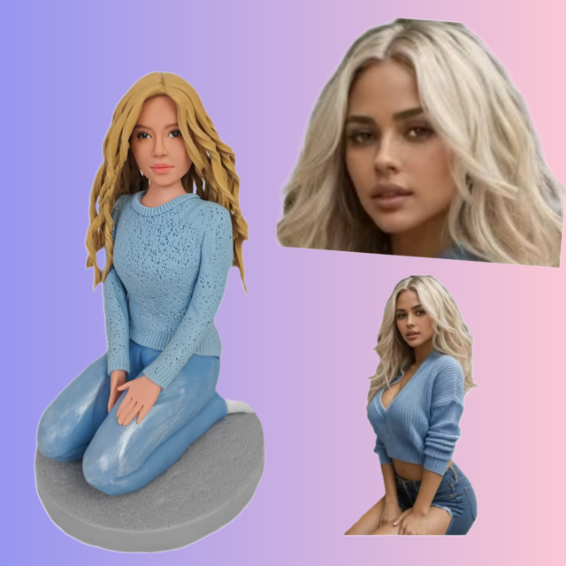 【オーダーメイド】 人形作り オリジナルフィギュア 女性、彼女、妻、旦那、誕生日、記念日、手作りプレゼント