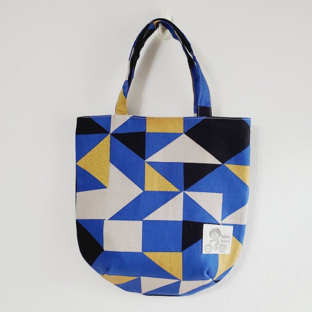 丸底ミニトートバッグ（幾何学模様）