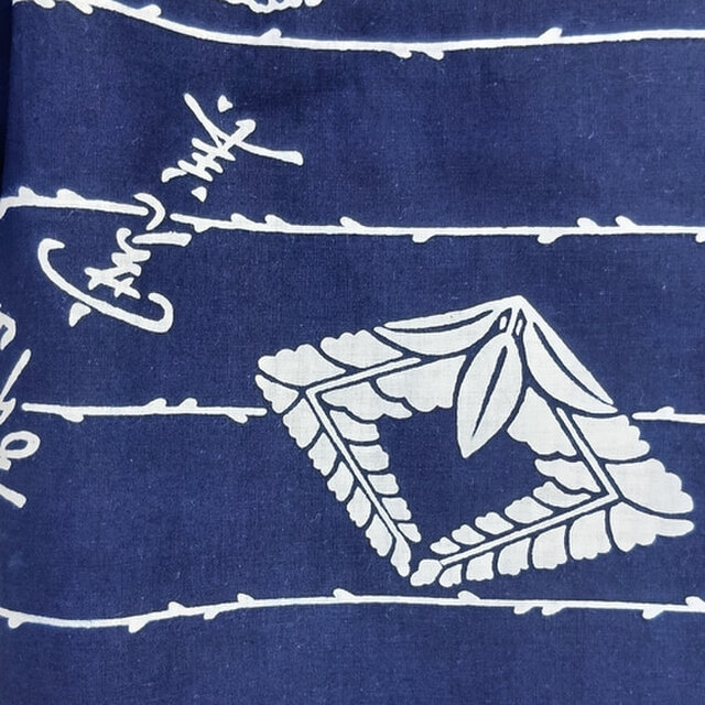 浴衣反物から アロハシャツ 藍に藤 メンズM | iichi 日々の暮らしを