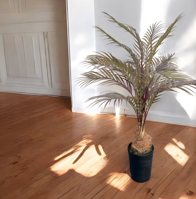 光触媒 人工観葉植物 ウォールグリーン フェイクグリーン アレカヤシ茶