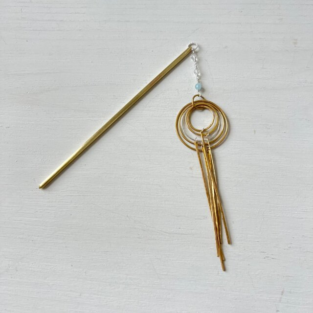 一点物　かんざし兼用根付　『海月』