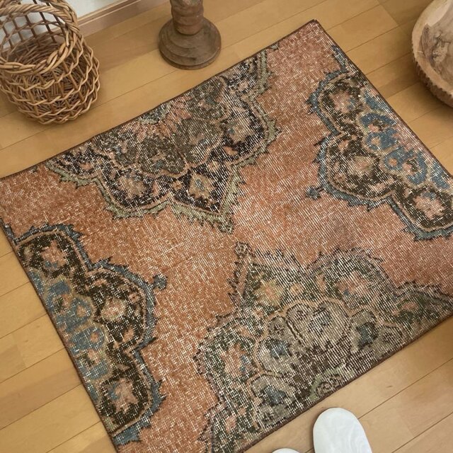 ヴィンテージターキッシュラグ オーバーダイラグ トルコラグ