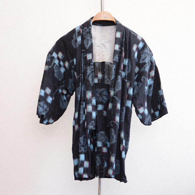 昭和中期の木綿絣野良着 ジャパンヴィンテージ リメイクにも最適な一点物