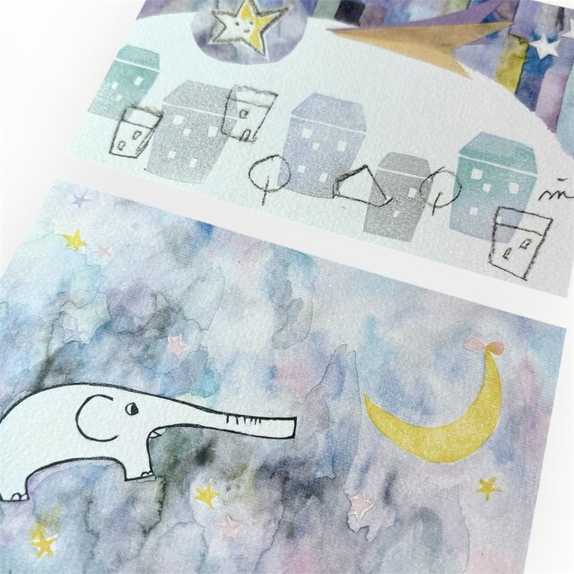 夜空 ポストカード2枚セット | iichi 日々の暮らしを心地よくする