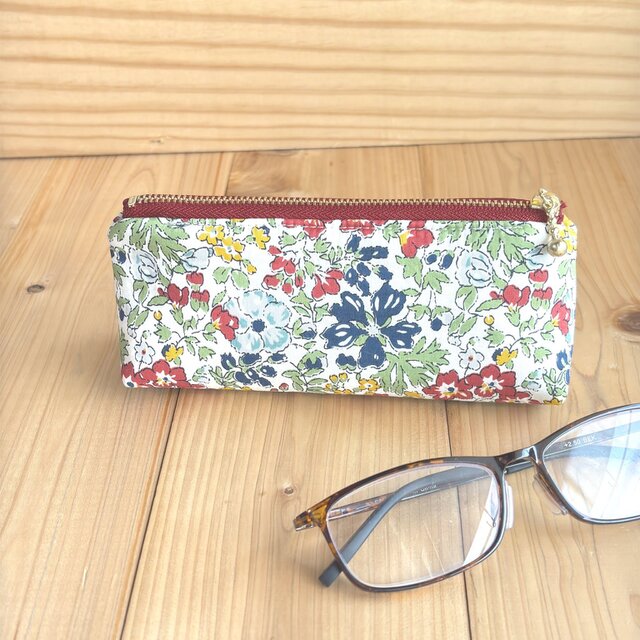 リバティ　めがねポーチ　スタンドポーチ　＜Woodham＞(ウッドハム)