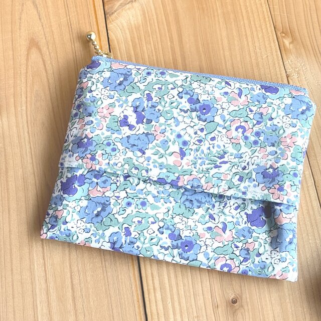 リバティ　ティッシュポーチ　＜Claire Aude＞(クレア・オード)ブルー