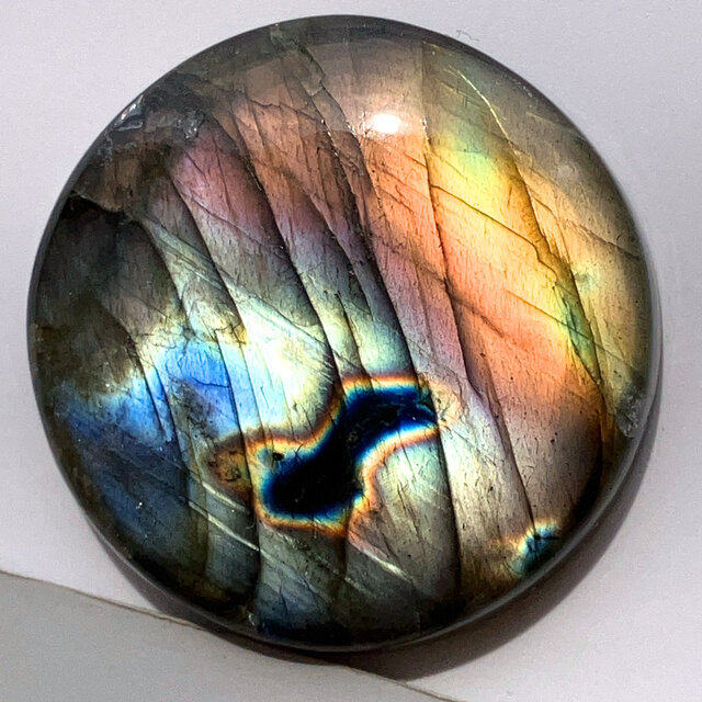 高品質　ラブラドライト　カボション　ルース ラブラドライト[748] 31x31mm 54Cts 天然石 ルース／カボション
