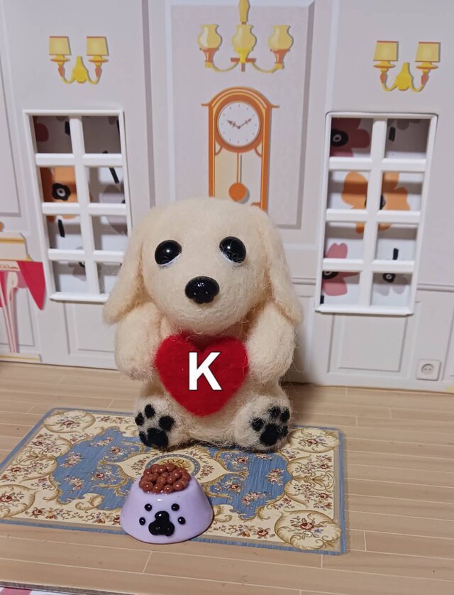 羊毛フェルト ブルドッグ
