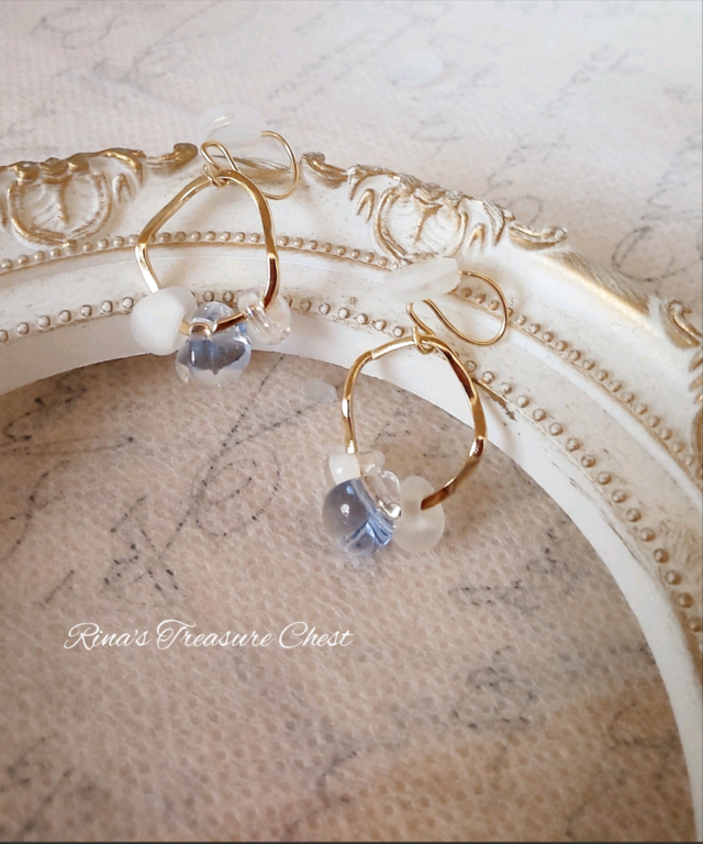 痛くないイヤリング ♡ ディアドロップ で 夏 の暑さを涼しげに演出☆