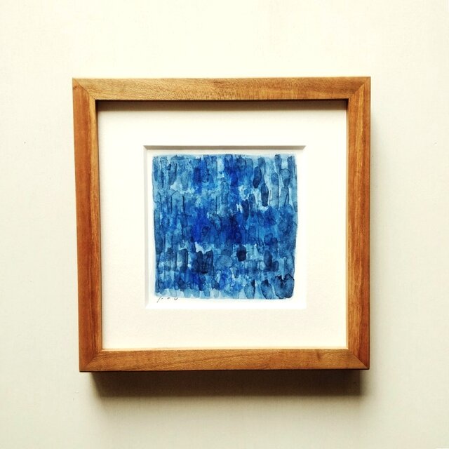 水彩｜原画「蒼の光」※木製額縁入り | iichi 日々の暮らしを心地よく